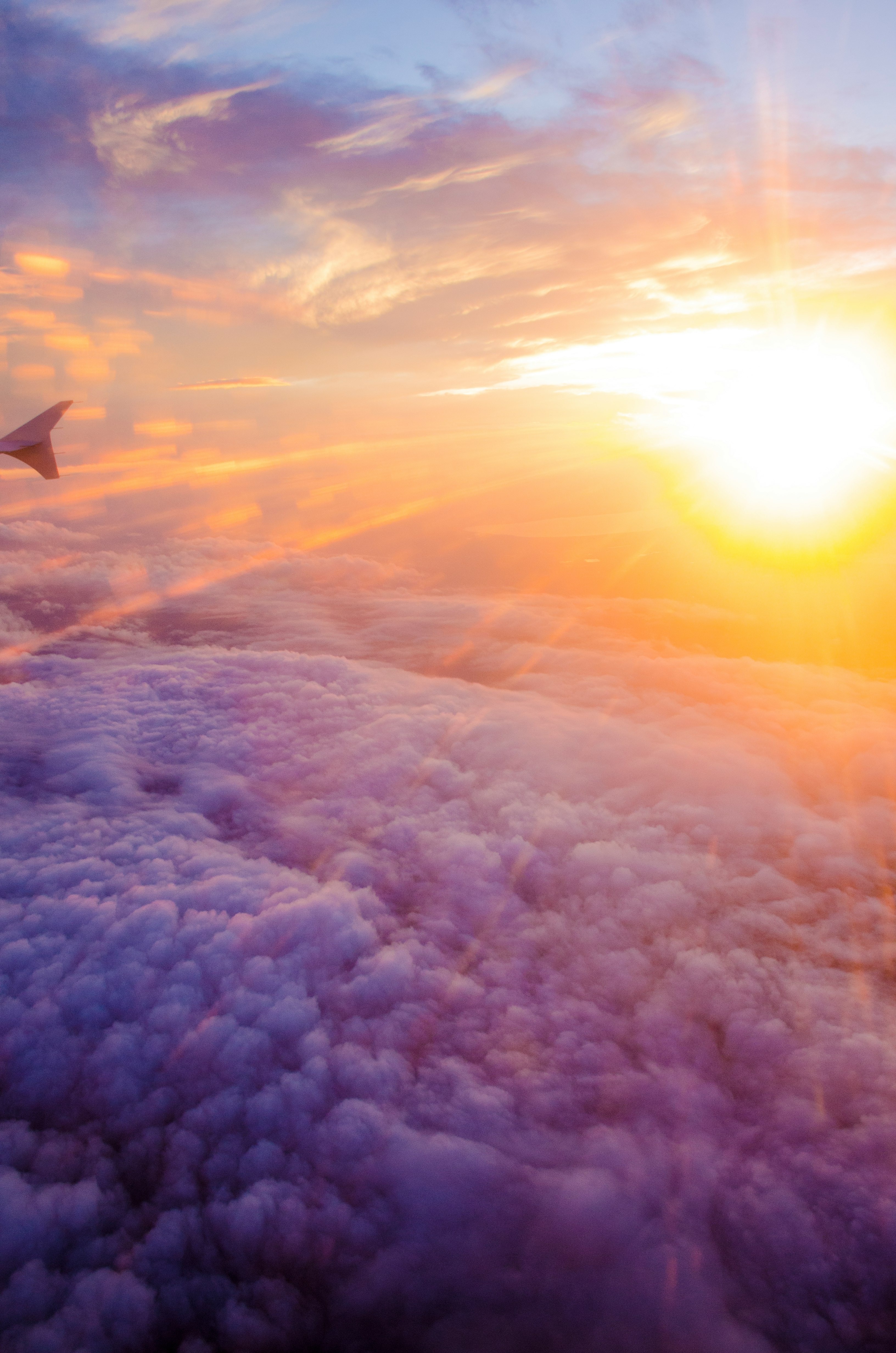 aerial photography of white clouds and sunlight